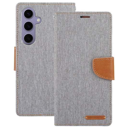 For Samsung Galaxy S24+ 5G GOOSPERY CANVAS DIARY Fabric Texture Flip Leather Phone Case(Grey) by GOOSPERY