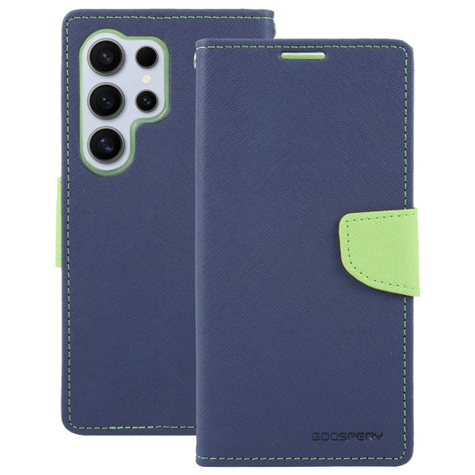 For Samsung Galaxy S24 Ultra 5G GOOSPERY FANCY DIARY Cross Texture Leather Phone Case(Navy Blue) by GOOSPERY