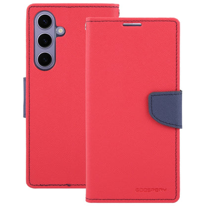 For Samsung Galaxy S24 5G GOOSPERY FANCY DIARY Cross Texture Leather Phone Case(Red) - Galaxy S24 5G Cases by GOOSPERY | Online Shopping UK | buy2fix