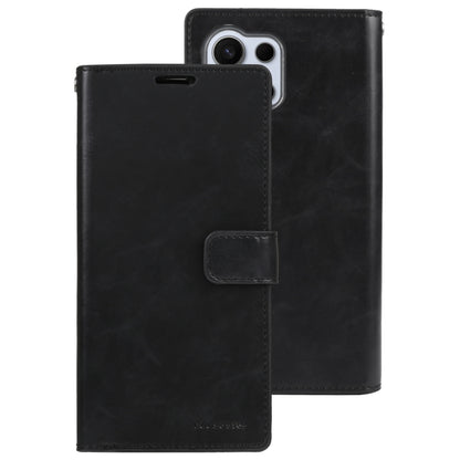 For Samsung Galaxy S24 Ultra 5G GOOSPERY MANSOOR DIARY 9 Card Slots Leather Phone Case(Black) - Galaxy S24 Ultra 5G Cases by GOOSPERY | Online Shopping UK | buy2fix