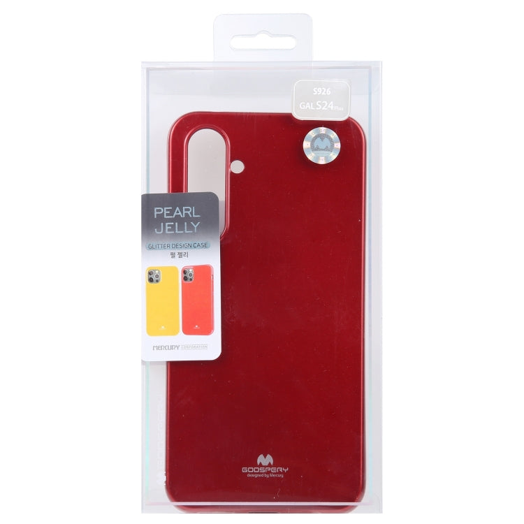 For Samsung Galaxy S24+ 5G GOOSPERY PEARL JELLY Shockproof TPU Phone Case(Red) - Galaxy S24+ 5G Cases by GOOSPERY | Online Shopping UK | buy2fix