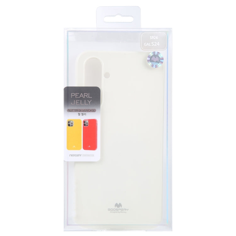 For Samsung Galaxy S24 5G GOOSPERY PEARL JELLY Shockproof TPU Phone Case(White) - Galaxy S24 5G Cases by GOOSPERY | Online Shopping UK | buy2fix