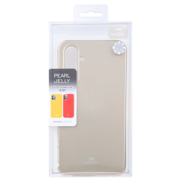 For Samsung Galaxy S24 5G GOOSPERY PEARL JELLY Shockproof TPU Phone Case(Gold) - Galaxy S24 5G Cases by GOOSPERY | Online Shopping UK | buy2fix