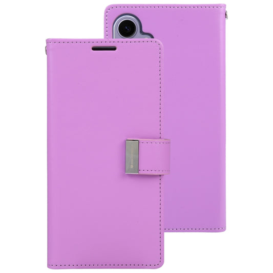 For Samsung Galaxy S24+ 5G GOOSPERY RICH DIARY Crazy Horse Texture Leather Phone Case(Purple) by GOOSPERY