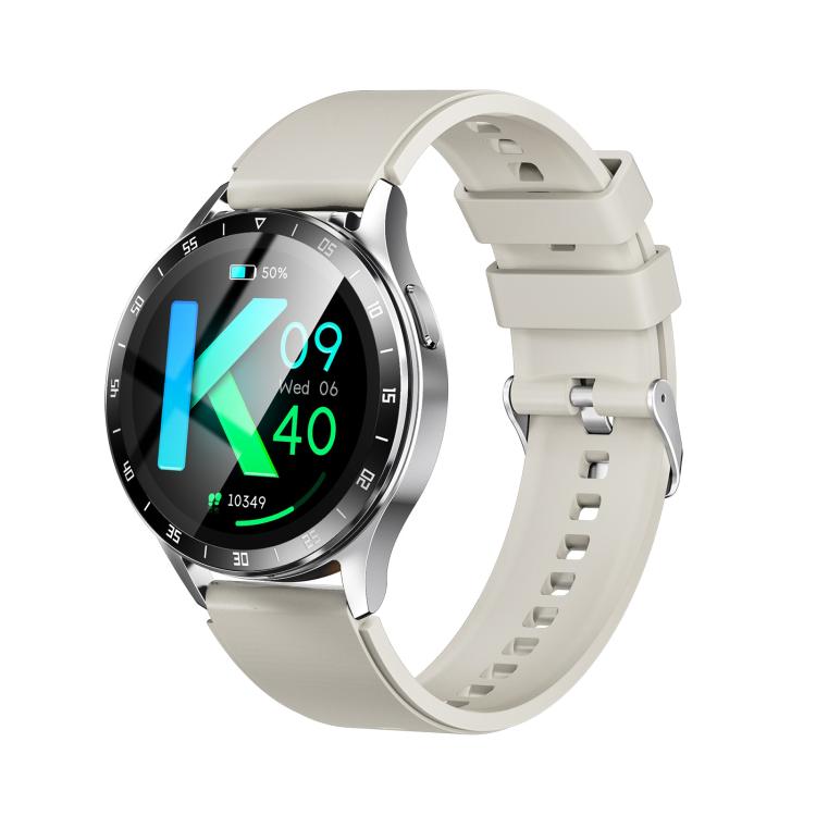 X10 Headphones Smart Watch 1.39 inch Waterproof Bracelet, Support Bluetooth Call / NFC / Heart Rate(Silver + Silicone) by buy2fix