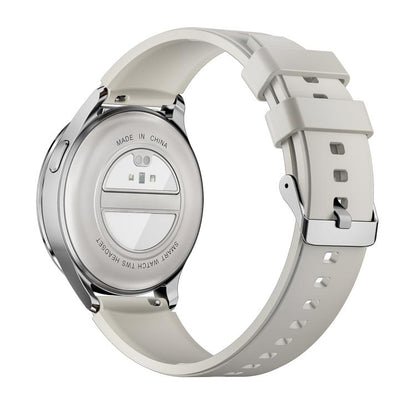 X10 Headphones Smart Watch 1.39 inch Waterproof Bracelet, Support Bluetooth Call / NFC / Heart Rate(Silver + Silicone) by buy2fix