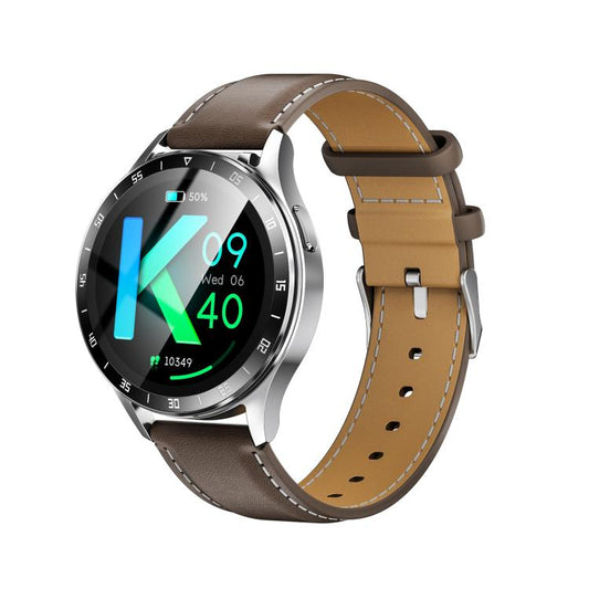 X10 Headphones Smart Watch 1.39 inch Waterproof Bracelet, Support Bluetooth Call / NFC / Heart Rate(Silver + Brown Leather) - Smart Watches by buy2fix | Online Shopping UK | buy2fix