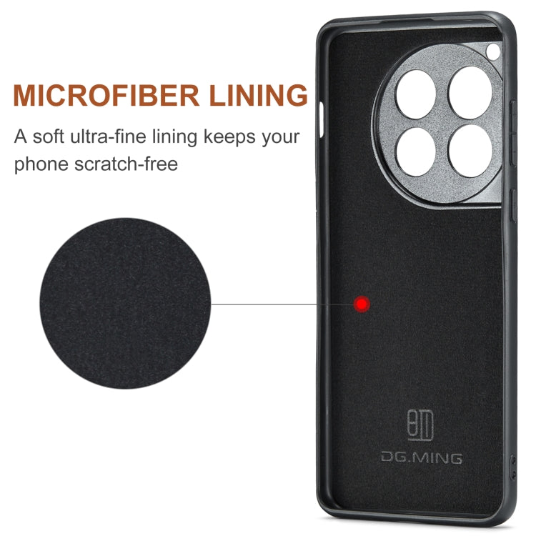 For OnePlus 12 DG.MING M2 Series 3-Fold Multi Card Bag + Magnetic Phone Case(Red) by DG.MING