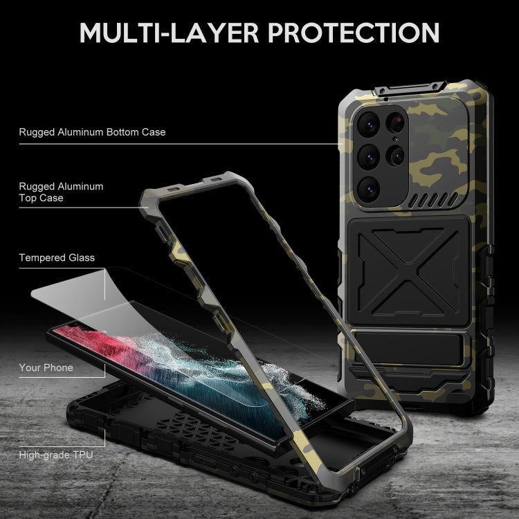 For Samsung Galaxy S24 Ultra 5G R-JUST Life Waterproof Dustproof Shockproof Phone Case(Camouflage) - Galaxy S24 Ultra 5G Cases by R-JUST | Online Shopping UK | buy2fix