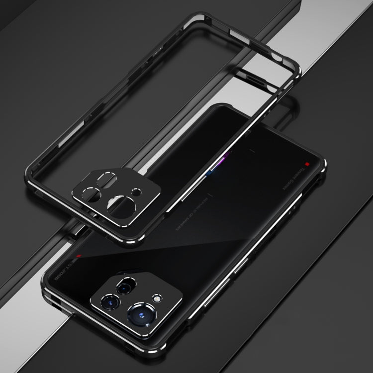 For ASUS ROG Phone 8 Lens Protector + Metal Frame Phone Case(Black) - ASUS Cases by buy2fix | Online Shopping UK | buy2fix