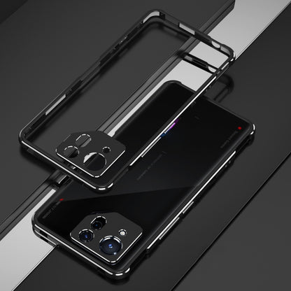 For ASUS ROG Phone 8 Lens Protector + Metal Frame Phone Case(Black) - ASUS Cases by buy2fix | Online Shopping UK | buy2fix