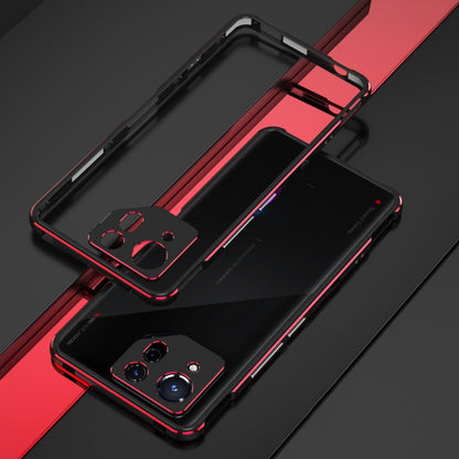 For ASUS ROG Phone 8 Lens Protector + Metal Frame Phone Case(Black Red) - ASUS Cases by buy2fix | Online Shopping UK | buy2fix