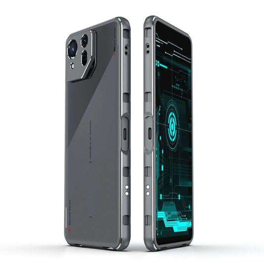 For ASUS ROG Phone 8 Lens Protector + Metal Frame Phone Case(Silver) - ASUS Cases by buy2fix | Online Shopping UK | buy2fix