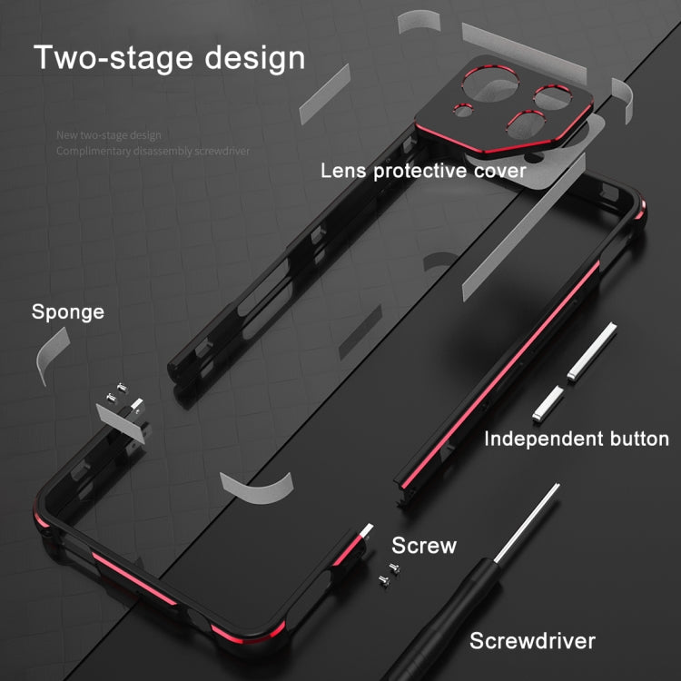 For ASUS ROG Phone 8 Lens Protector + Metal Frame Phone Case(Black) - ASUS Cases by buy2fix | Online Shopping UK | buy2fix