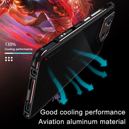 For ASUS ROG Phone 8 Lens Protector + Metal Frame Phone Case(Black Red) - ASUS Cases by buy2fix | Online Shopping UK | buy2fix