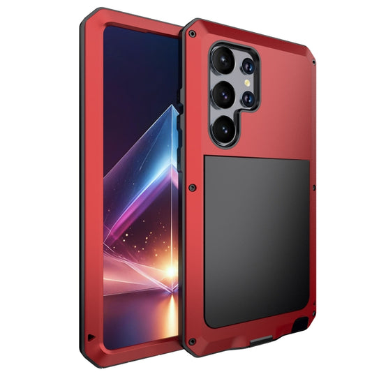 For Samsung Galaxy S24 Ultra 5G Shockproof Life Waterproof Silicone + Zinc Alloy Phone Case(Red) - Galaxy S24 Ultra 5G Cases by buy2fix | Online Shopping UK | buy2fix