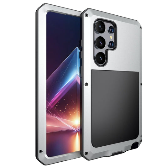 For Samsung Galaxy S24 Ultra 5G Shockproof Life Waterproof Silicone + Zinc Alloy Phone Case(Silver) - Galaxy S24 Ultra 5G Cases by buy2fix | Online Shopping UK | buy2fix
