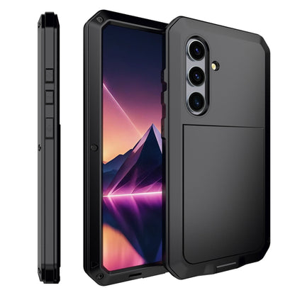 For Samsung Galaxy S24 5G Shockproof Life Waterproof Silicone + Zinc Alloy Phone Case(Black) - Galaxy S24 5G Cases by buy2fix | Online Shopping UK | buy2fix