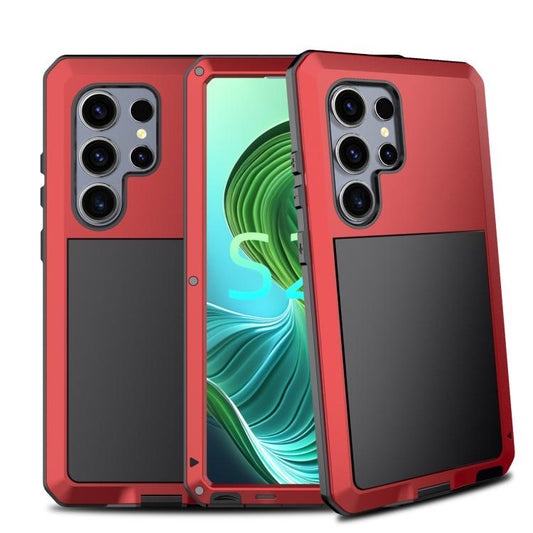 For Samsung Galaxy S25 Ultra 5G Shockproof Life Waterproof Silicone + Zinc Alloy Phone Case(Red) - Galaxy S25 Ultra 5G Cases by buy2fix | Online Shopping UK | buy2fix