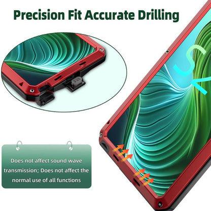 For Samsung Galaxy S25 Ultra 5G Shockproof Life Waterproof Silicone + Zinc Alloy Phone Case(Red) - Galaxy S25 Ultra 5G Cases by buy2fix | Online Shopping UK | buy2fix