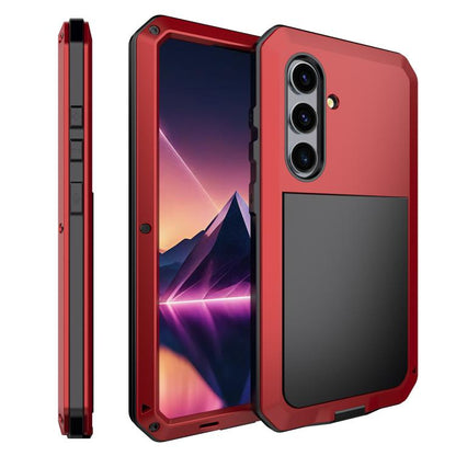 For Samsung Galaxy S25 5G Shockproof Life Waterproof Silicone + Zinc Alloy Phone Case(Red) - Galaxy S25 5G Cases by buy2fix | Online Shopping UK | buy2fix