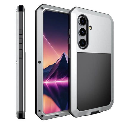 For Samsung Galaxy S25+ 5G Shockproof Life Waterproof Silicone + Zinc Alloy Phone Case(Silver) - Galaxy S25+ 5G Cases by buy2fix | Online Shopping UK | buy2fix