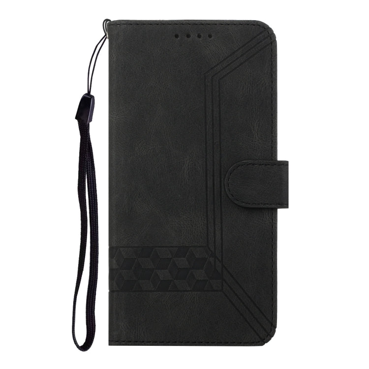 For Tecno Spark Go 2024 Cubic Skin Feel Flip Leather Phone Case(Black) by buy2fix