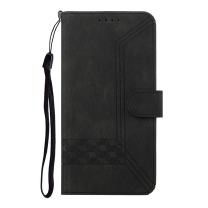 For Tecno Spark Go 2024 Cubic Skin Feel Flip Leather Phone Case(Black) by buy2fix