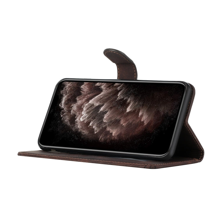 For Tecno Spark Go 2024 Cubic Skin Feel Flip Leather Phone Case(Brown) by buy2fix
