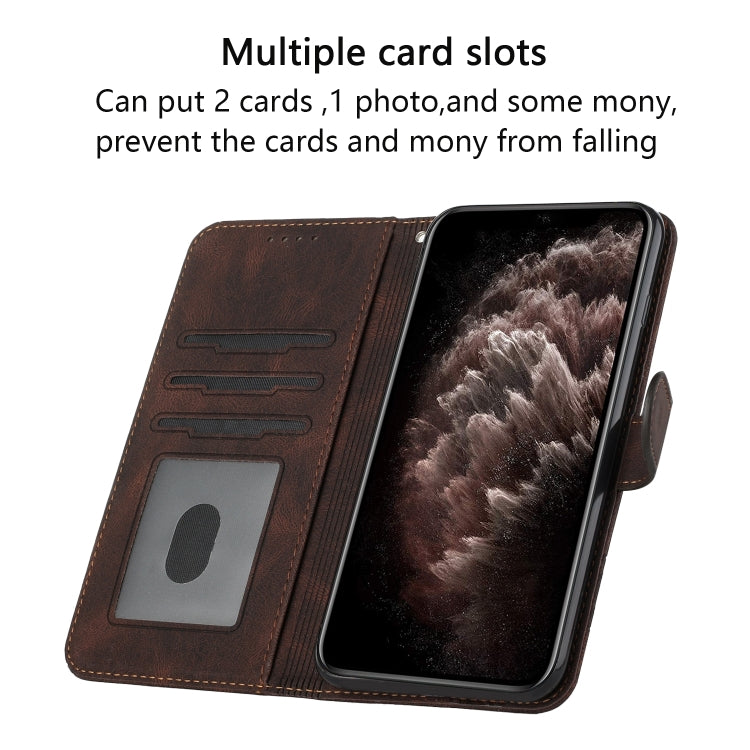 For Tecno Spark Go 2024 Cubic Skin Feel Flip Leather Phone Case(Brown) by buy2fix