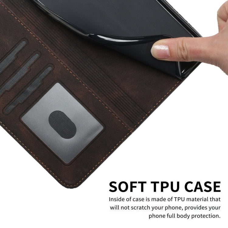 For Tecno Spark Go 2024 Cubic Skin Feel Flip Leather Phone Case(Brown) by buy2fix