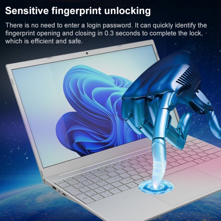 V8 15.6 inch Ultrathin Laptop, 16GB+2TB, Windows 11 Intel Jasper Lake N5095 Quad Core(Silver) - Others by buy2fix | Online Shopping UK | buy2fix