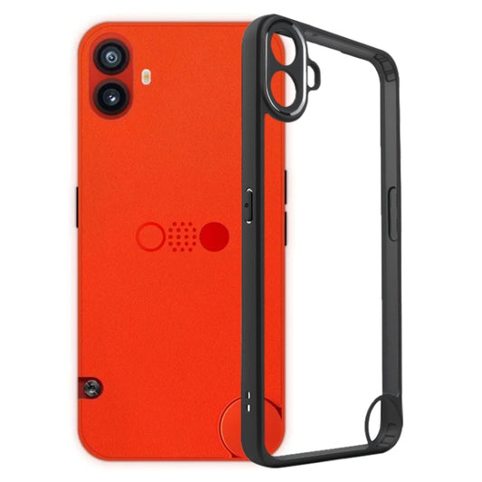 For Nothing CMF Phone 1 Frosted TPU Hybrid Transparent PC Phone Case(Black) - Nothing Cases by buy2fix | Online Shopping UK | buy2fix
