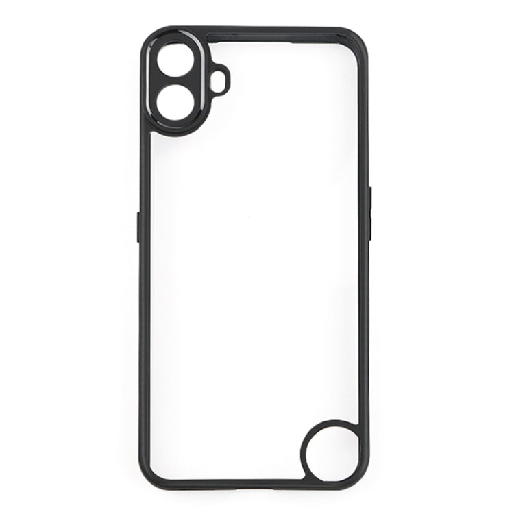 For Nothing CMF Phone 1 Frosted TPU Hybrid Transparent PC Phone Case(Black) - Nothing Cases by buy2fix | Online Shopping UK | buy2fix