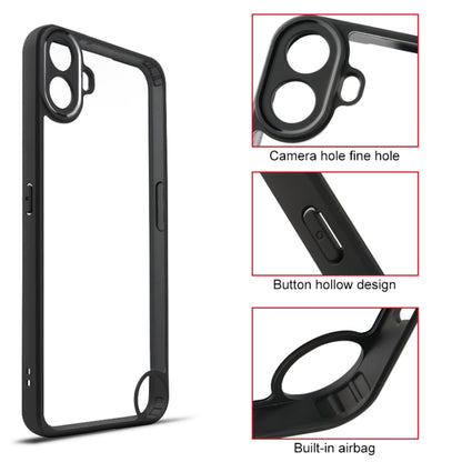 For Nothing CMF Phone 1 Frosted TPU Hybrid Transparent PC Phone Case(Black) - Nothing Cases by buy2fix | Online Shopping UK | buy2fix