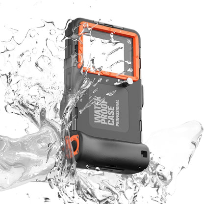 Diving Shell Gen2 Upgrade IP68 Waterproof Phone Case(Black Orange) - Waterproof Bag by buy2fix | Online Shopping UK | buy2fix