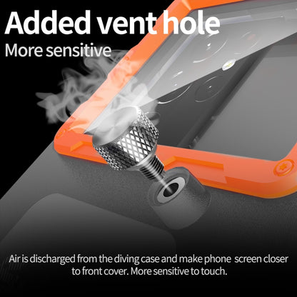 Diving Shell Gen2 Upgrade IP68 Waterproof Phone Case(Black Orange) - Waterproof Bag by buy2fix | Online Shopping UK | buy2fix