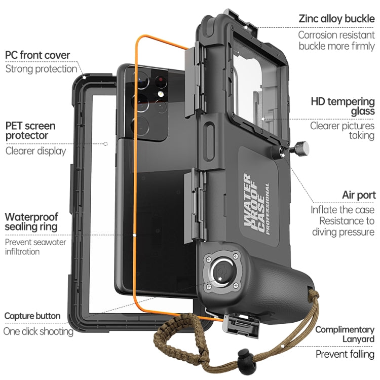 Diving Shell Gen2 Upgrade IP68 Waterproof Phone Case(Black) - Waterproof Bag by buy2fix | Online Shopping UK | buy2fix