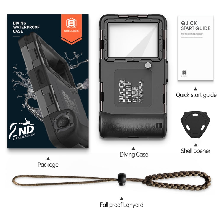 Diving Shell Gen2 Upgrade IP68 Waterproof Phone Case(Black) - Waterproof Bag by buy2fix | Online Shopping UK | buy2fix