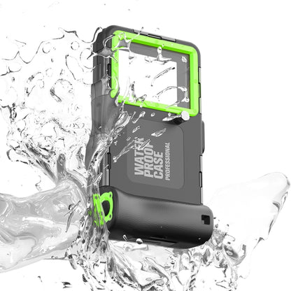 Diving Shell Gen2 Upgrade IP68 Waterproof Phone Case(Black Green) - Waterproof Bag by buy2fix | Online Shopping UK | buy2fix
