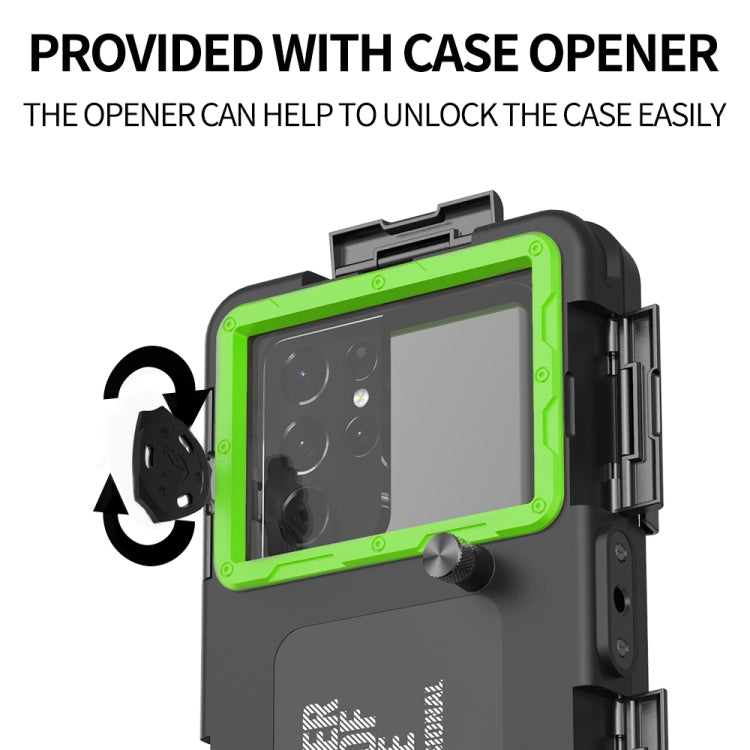 Diving Shell Gen2 Upgrade IP68 Waterproof Phone Case(Black Green) - Waterproof Bag by buy2fix | Online Shopping UK | buy2fix