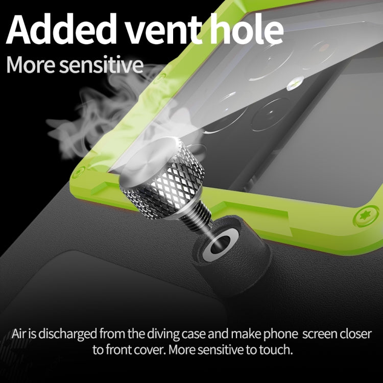 Diving Shell Gen2 Upgrade IP68 Waterproof Phone Case(Black Green) - Waterproof Bag by buy2fix | Online Shopping UK | buy2fix