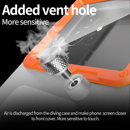 Diving Shell Gen2 Upgrade IP68 Waterproof Phone Case(Grey Orange) - Waterproof Bag by buy2fix | Online Shopping UK | buy2fix
