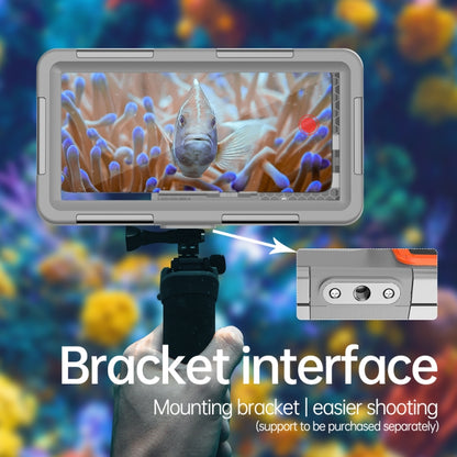 Diving Shell Gen2 Upgrade IP68 Waterproof Phone Case(Grey Orange) - Waterproof Bag by buy2fix | Online Shopping UK | buy2fix