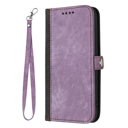 For Tecno Spark Go 2024 Side Buckle Double Fold Hand Strap Leather Phone Case(Purple) by buy2fix