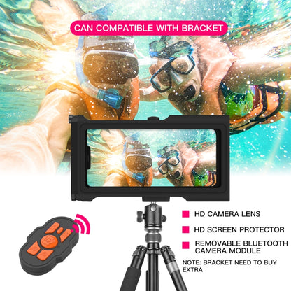 Diving Shell Gen3 Bluetooth Waterproof Phone Case(Black Orange) - Waterproof Bag by buy2fix | Online Shopping UK | buy2fix