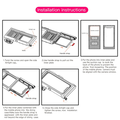 Diving Shell Gen3 Bluetooth Waterproof Phone Case(Grey Orange) - Waterproof Bag by buy2fix | Online Shopping UK | buy2fix
