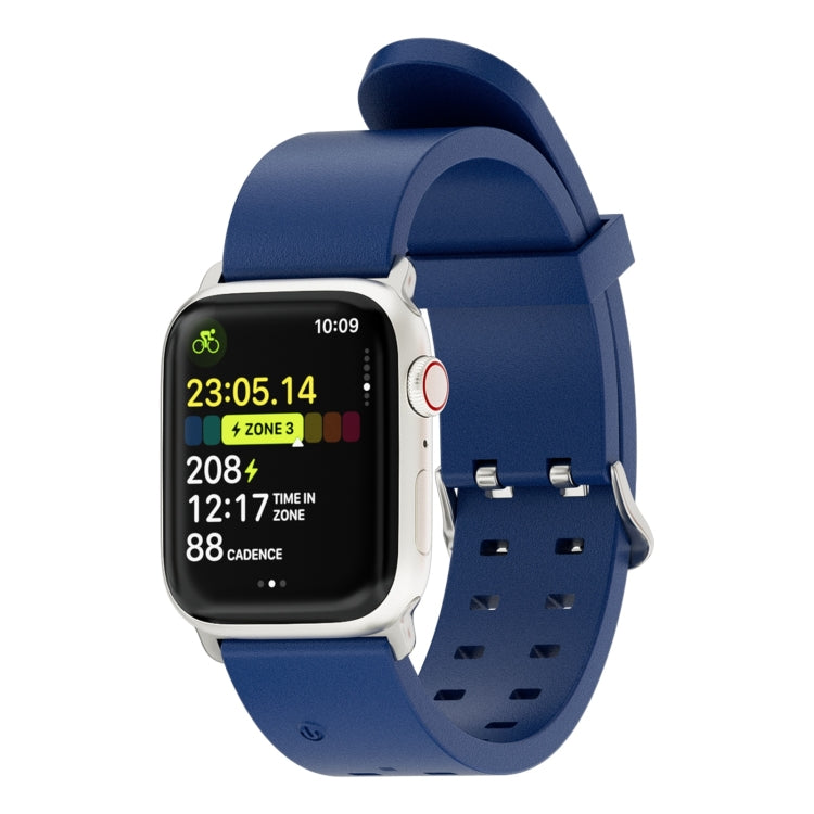 For Apple Watch SE 40mm Luminous Colorful Light Silicone Watch Band(Blue) by buy2fix
