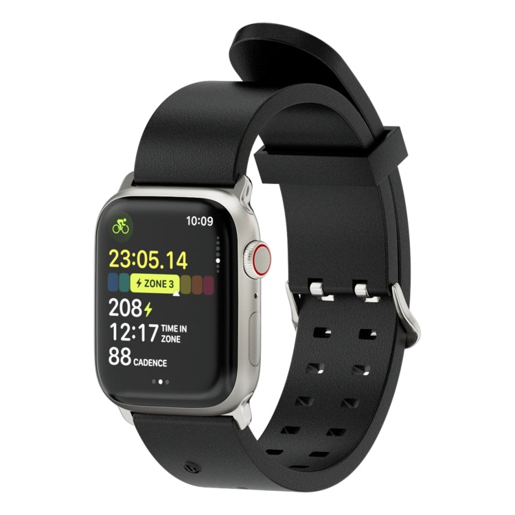 For Apple Watch Series 6 44mm Luminous Colorful Light Silicone Watch Band(Black) by buy2fix