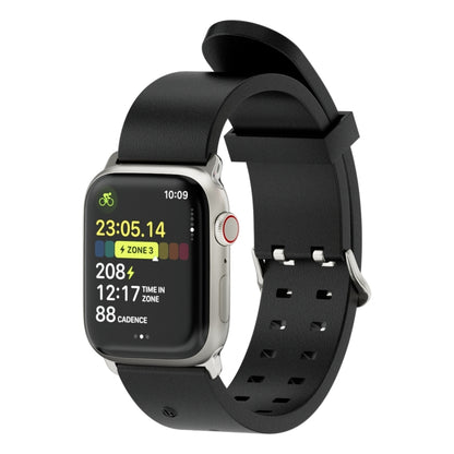 For Apple Watch Series 6 44mm Luminous Colorful Light Silicone Watch Band(Black) by buy2fix